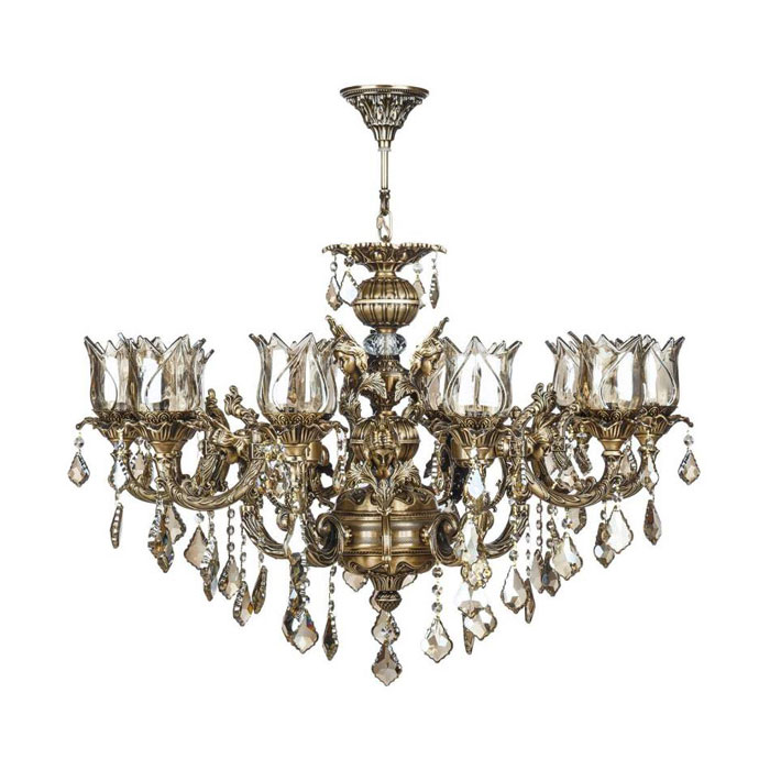 لوستر دایکاست ۱۰ شعله چشمه نور مدل M3414/5-5-A