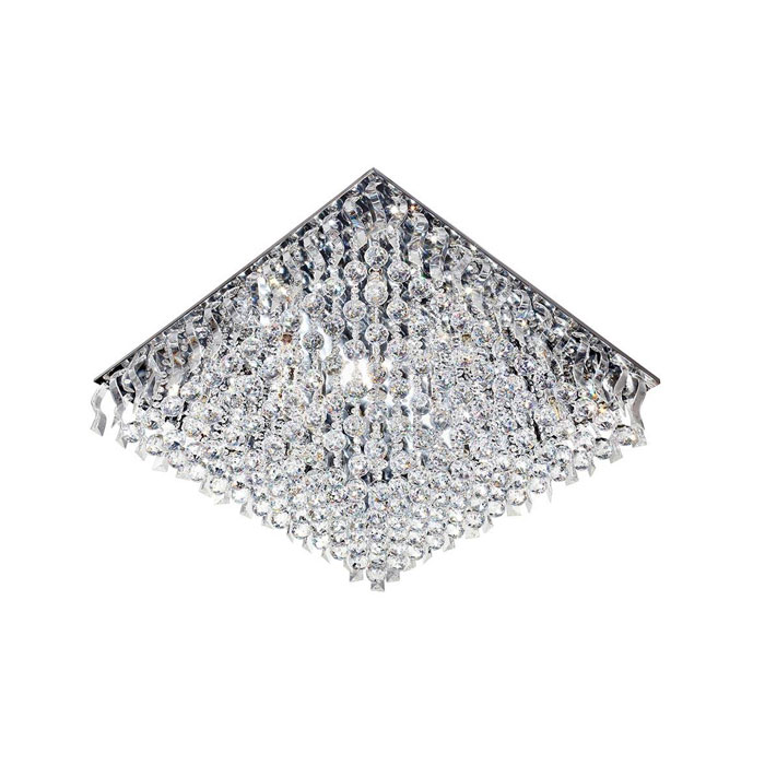 لوستر سقفی کریستالی ۱۲ شعله چشمه نور کد A6638/80-80-S