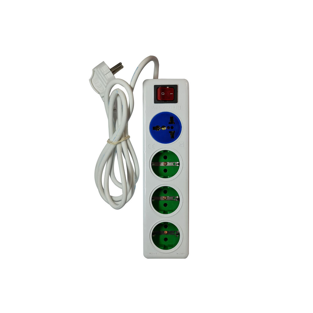 رابط 4 خانه ارت دار فردان الکتریک 32102 مدل مولتی با کابل 2.7 متری