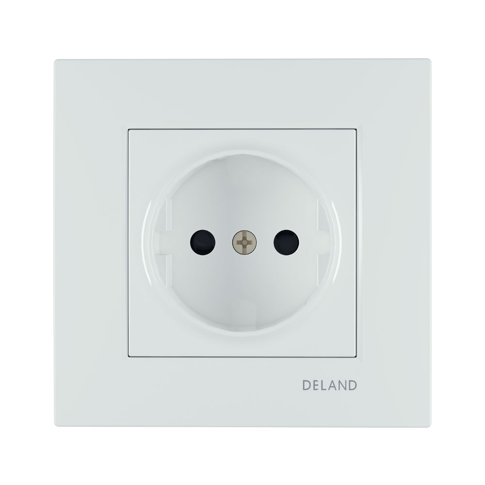 پریز بدون ارت با پایه سرامیکی دلند مدل آسا