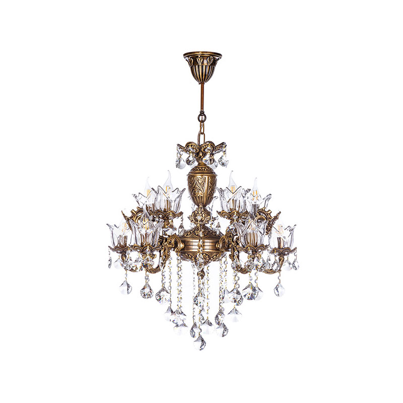 لوستر دایکاست ۱۰ شعله چشمه نور کد M3515/5-A