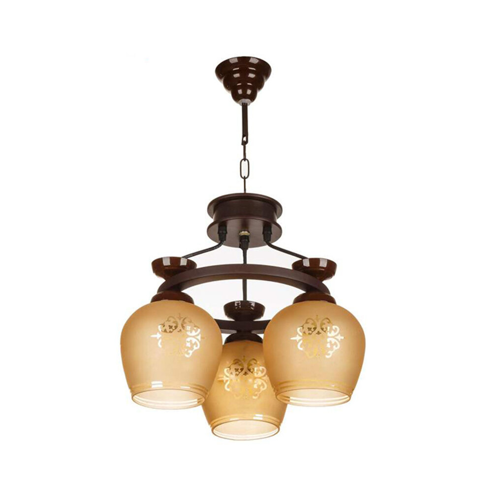 لوستر چوبی ۳ شعله چشمه نور کد G561/3-BR