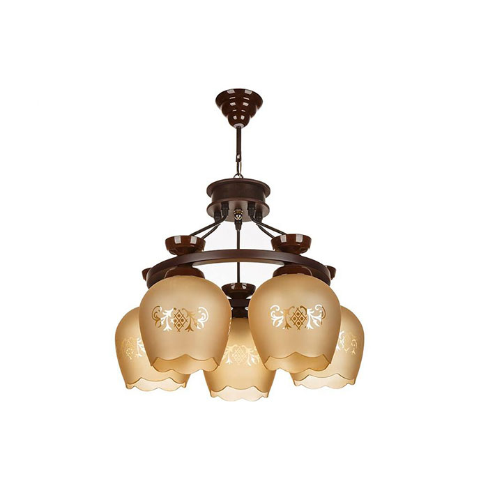 لوستر چشمه نور ۵ شعله کد G562/5-BR