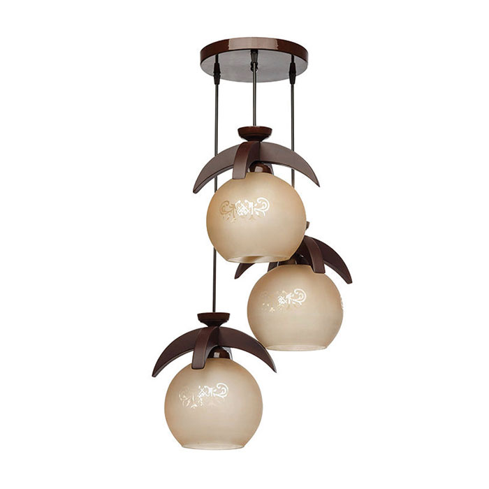 چراغ آویز چشمه نور ۳ شعله کد G568/3H-BR