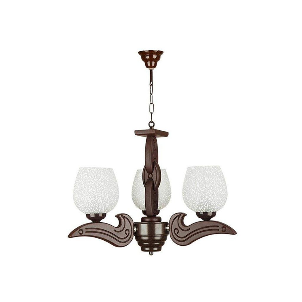 لوستر چوبی سه شعله چشمه نور کد G578/3-BR