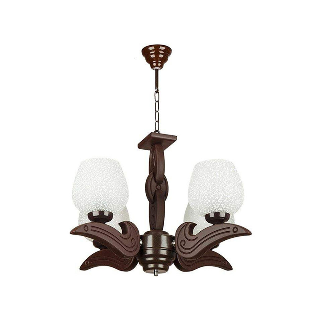 لوستر چوبی چهار شعله چشمه نور کد G578/4-BR