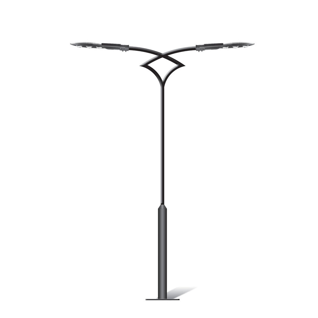 چراغ خیابانی 100 وات دو شعله شعاع مدل SH-ST7142 همراه با پایه و بولت