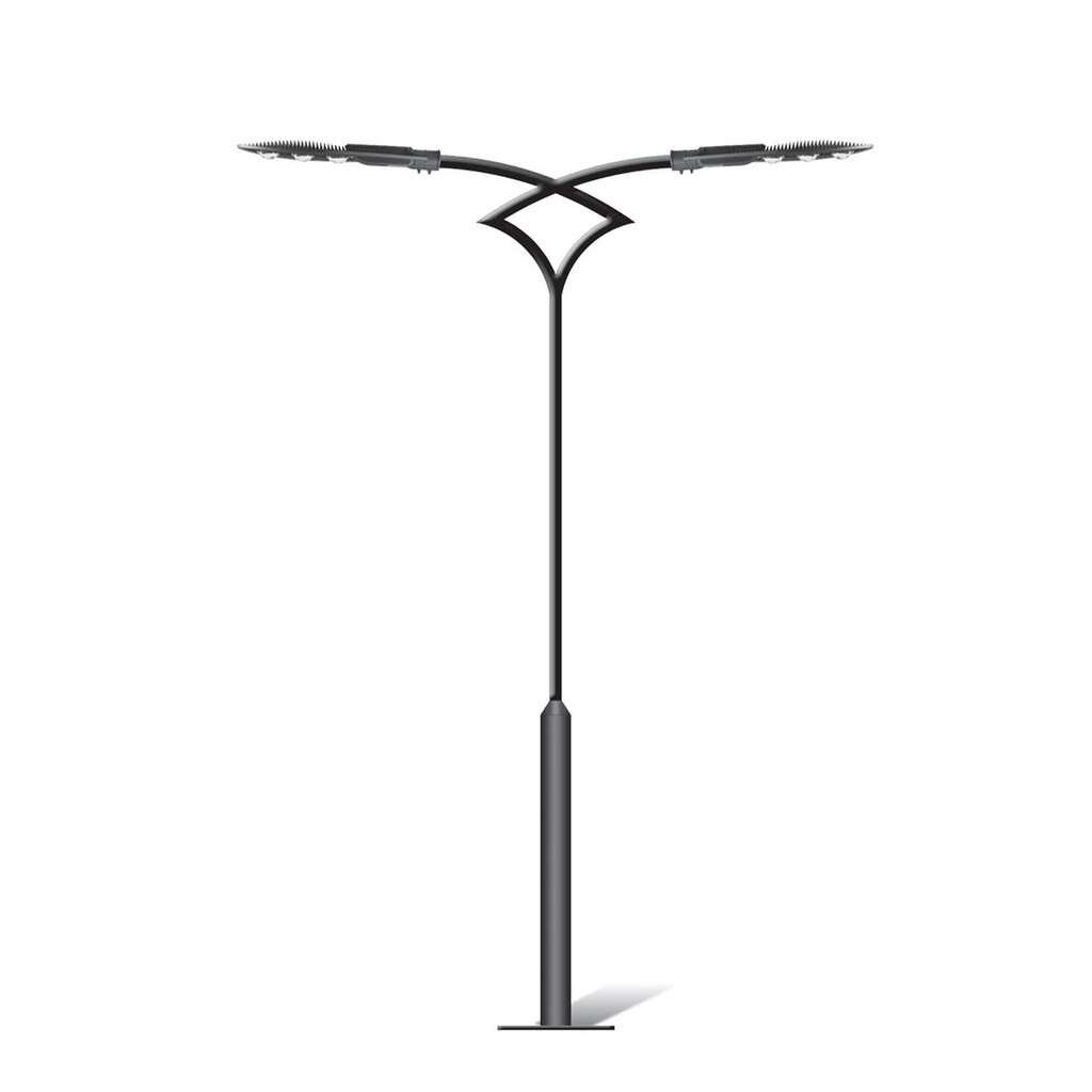 چراغ خیابانی 150وات دو شعله ایستاده شعاع مدل SH-ST7162 با صفحه و بولت