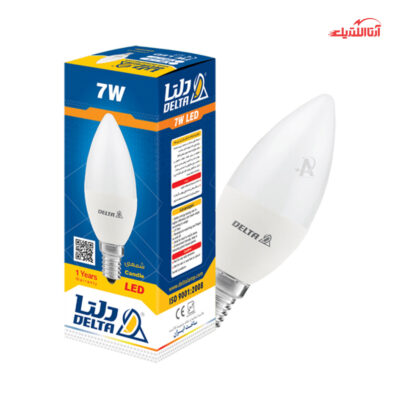 لامپ شمعی 7 وات ال ای دی دلتا پایه E14