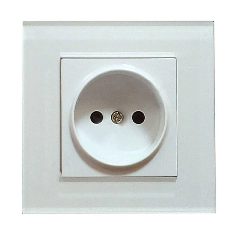 پریز بدون ارت محافظ دار دلند مدل آسا پلکسی