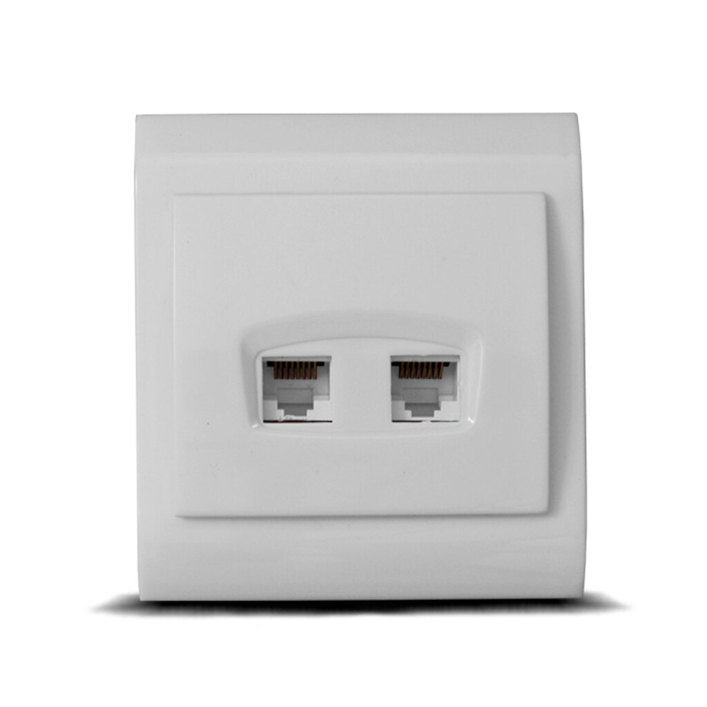 پریز شبکه cat6 دو پورت خیام الکتریک مدل آسمان