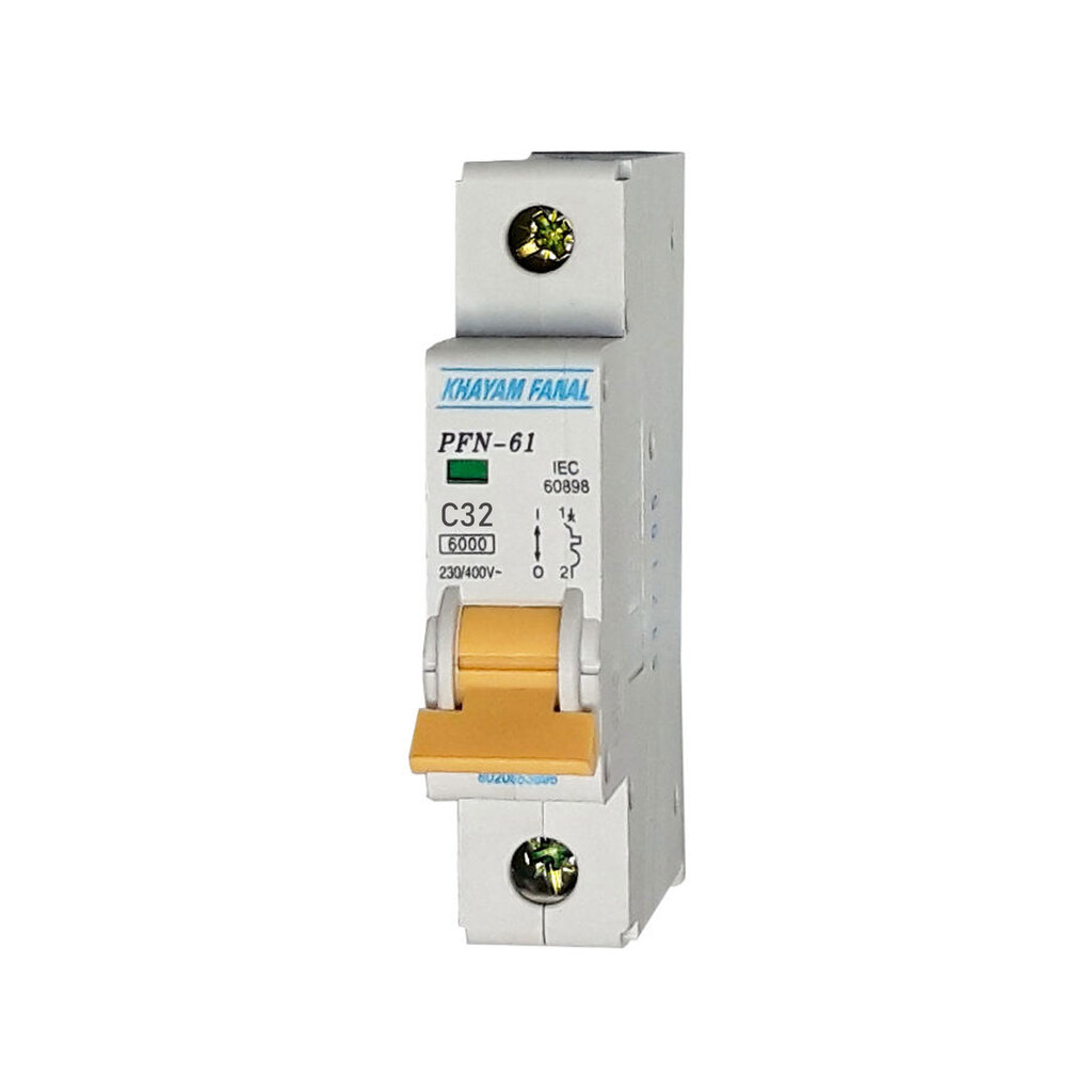 فیوز مینیاتوری یک پل 32 آمپر خیام الکتریک مدل C32-6K-1P