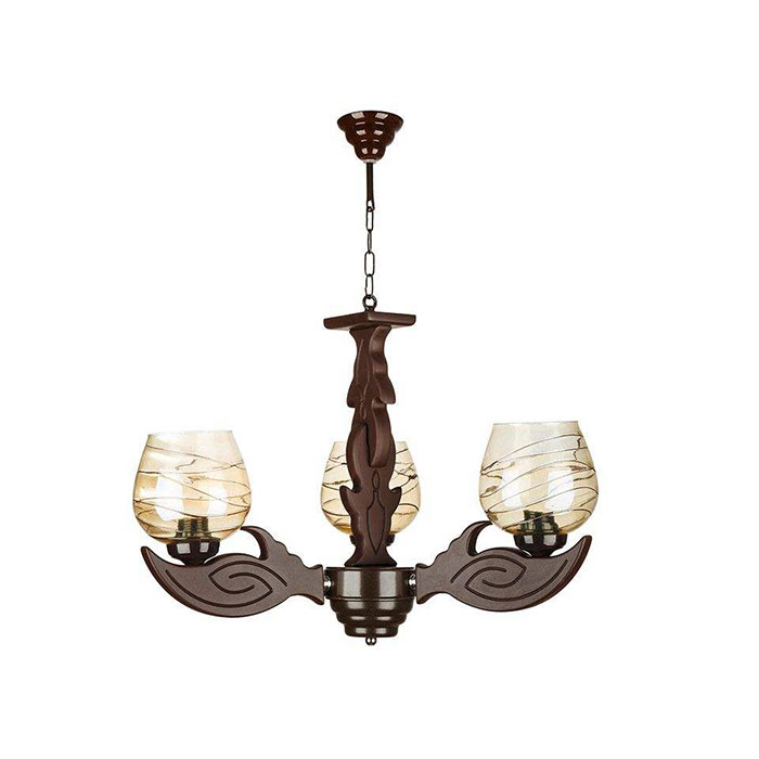 لوستر ۳ شعله چشمه نور کد G599/3-BR