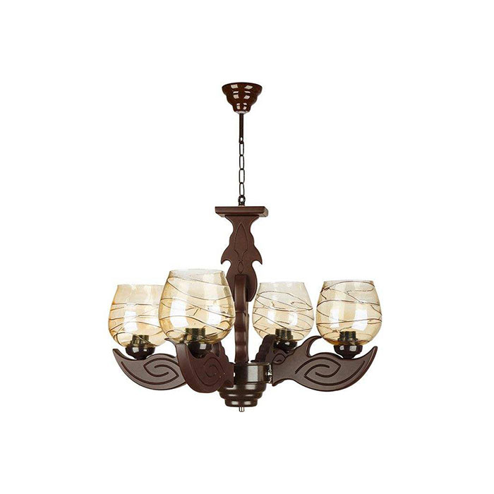 لوستر ۴ شعله چشمه نور کد G599/4-BR