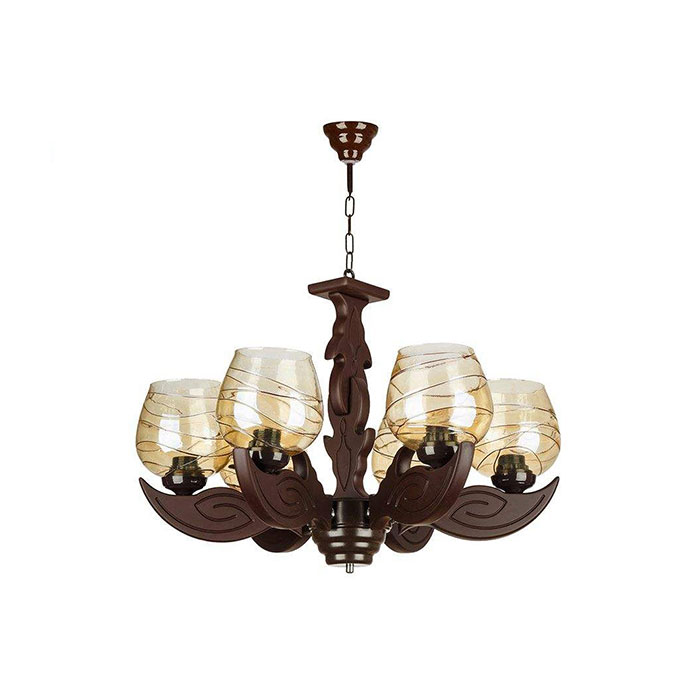 لوستر ۶ شعله چشمه نور کد G599/6-BR