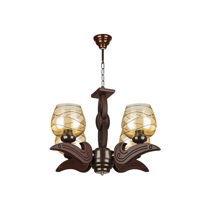 لوستر ۴ شعله چشمه نور کد G598/4-BR