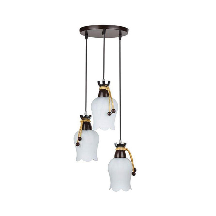 چراغ آویز سه شعله چشمه نور کد A1278/3H-BR
