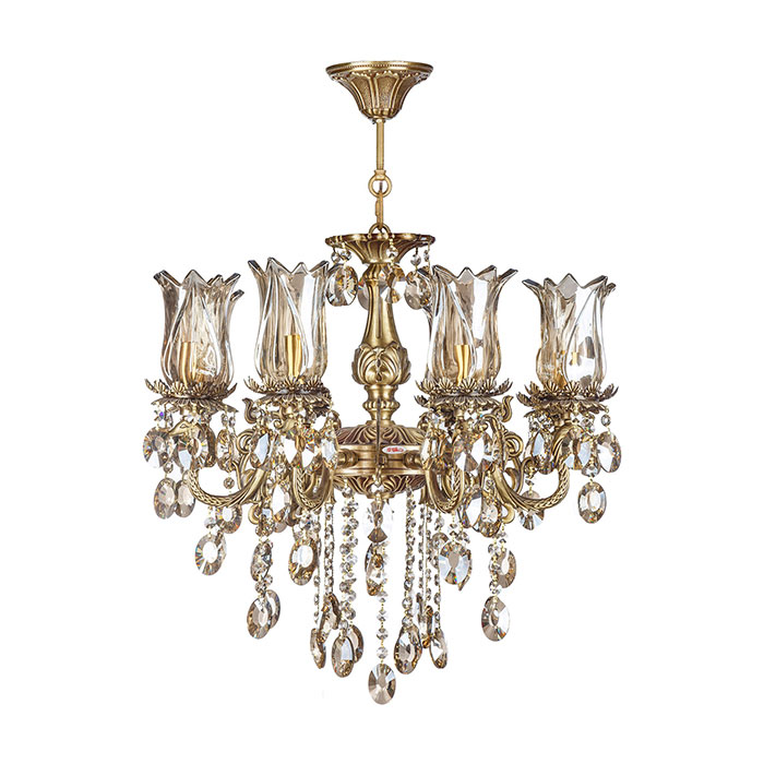 لوستر دایکاست ۵ شعله چشمه نور کد S3568/5-Ao