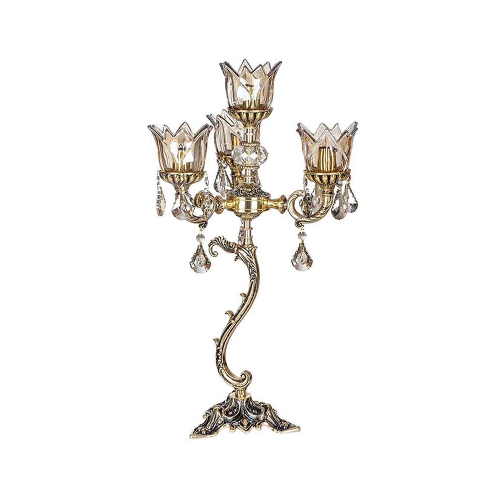 آباژور رومیزی برنزی چشمه نور مدل C2985/3+1-T-B