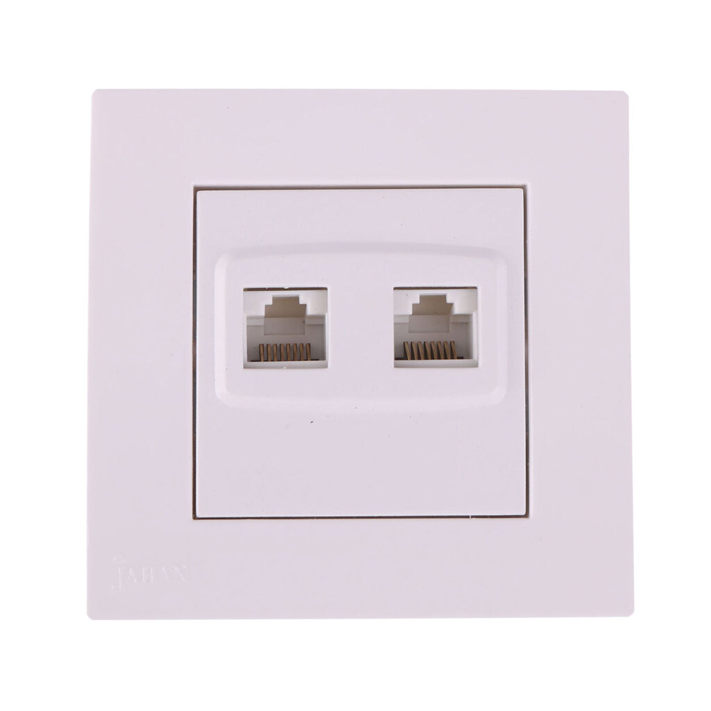 سوکت شبکه cat6+cat6 جهان الکتریک مدل کارن