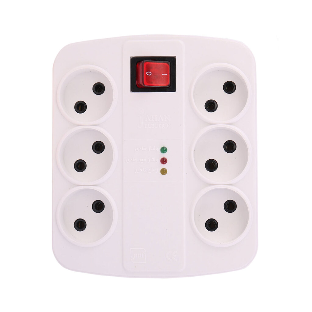 محافظ 6 خانه صوتی و تصویری جهان الکتریک با کابل 1.8 متر