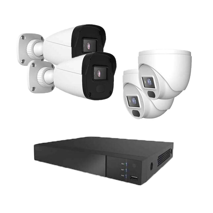 پک فروش ویژه 4 عدد دوربین IP و 1 عدد NVR سیماران