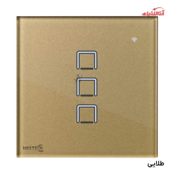 کلید لمسی هوشمند سه پل RF نستک سری INNOVA کد NE4LS01XG3
