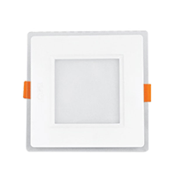 چراغ سقفی مربع توکار 9 وات LED پارس شعاع توس برش 8 سانت