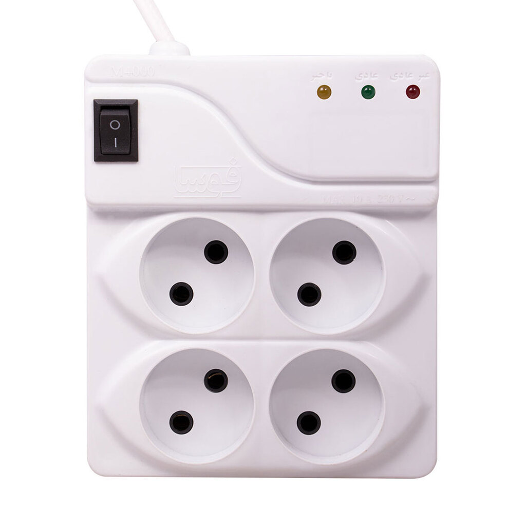 محافظ ولتاژ 4خانه صوتی تصویری مدل 4003 فوسا با کابل 1.5 متر