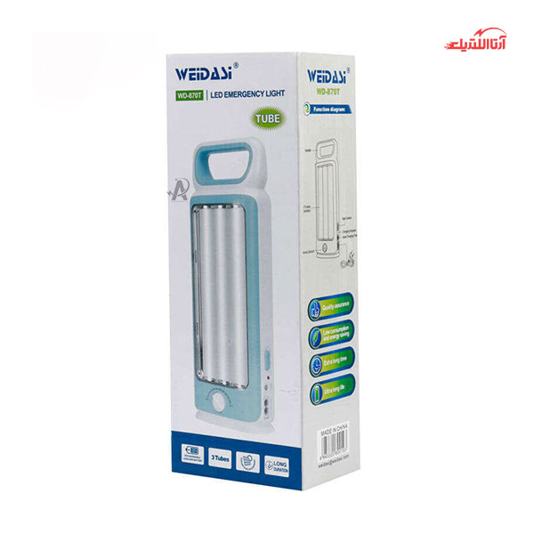 چراغ شارژی اضطراری ویداسی مدل WD-870T