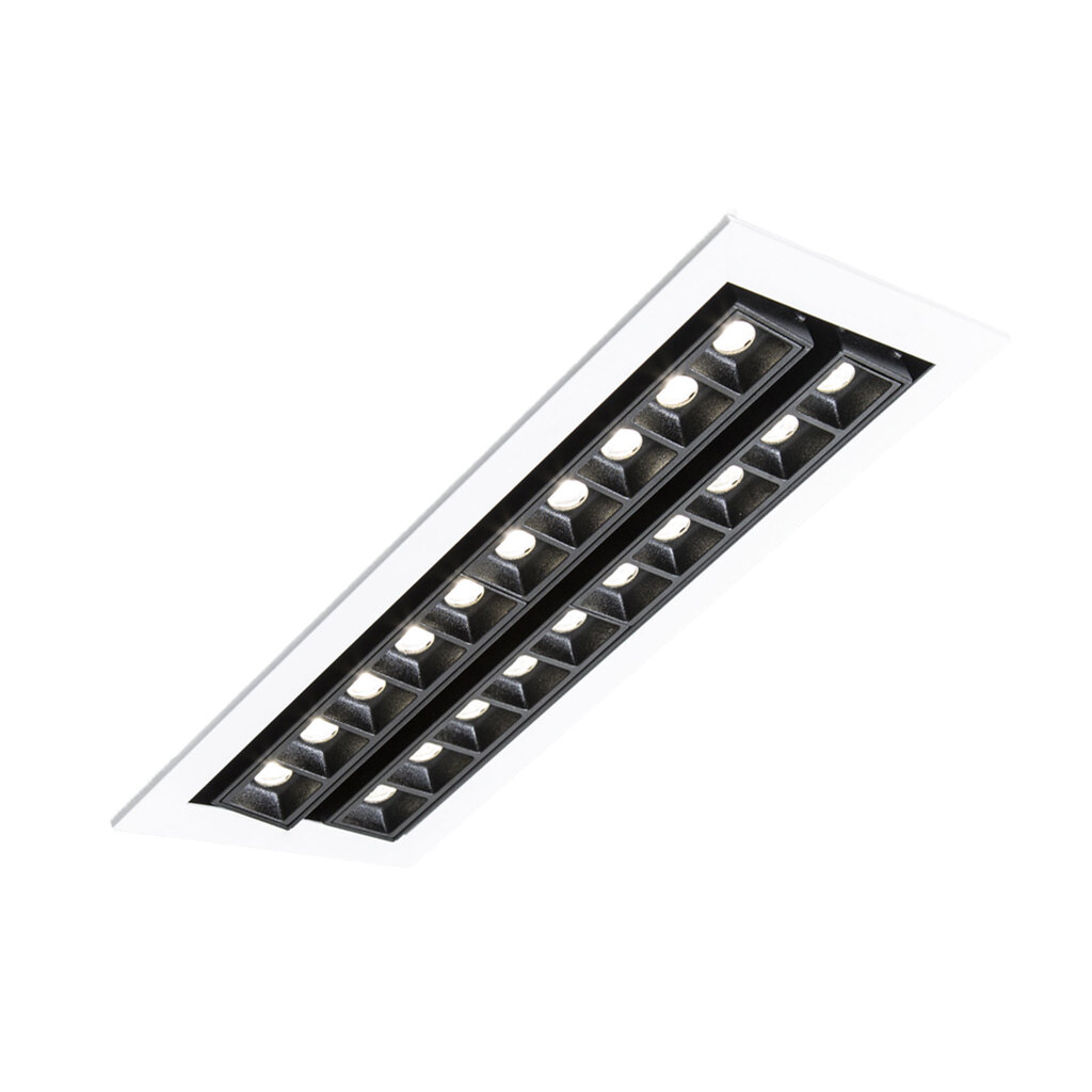 چراغ LED توکار 46 وات زاویه‌پذیر دو ردیفه 16 در 34 مازی نور مدل لومیلد