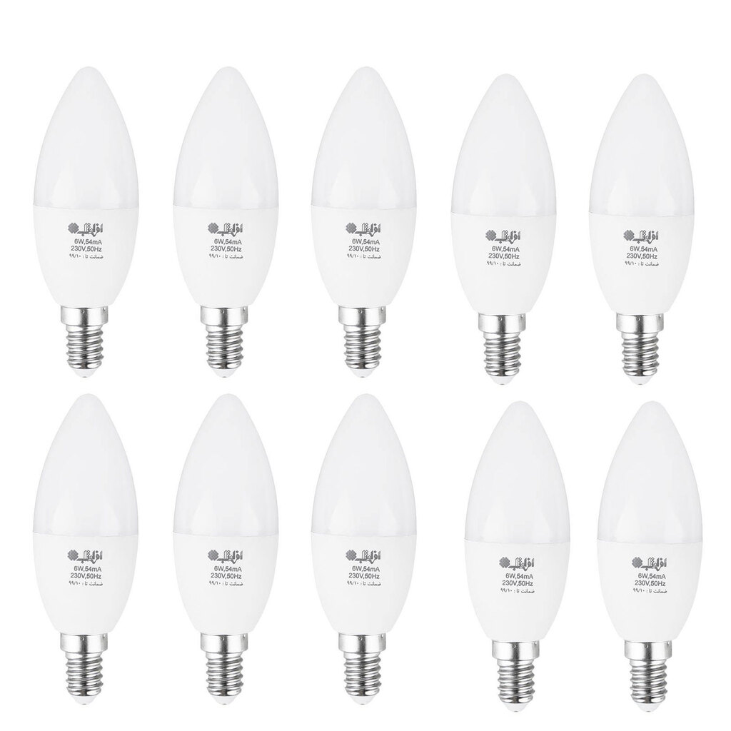 لامپ ال ای دی اشکی 7 وات افراتاب پایه E14 مدل AF-TC37-7W بسته 10 عددی