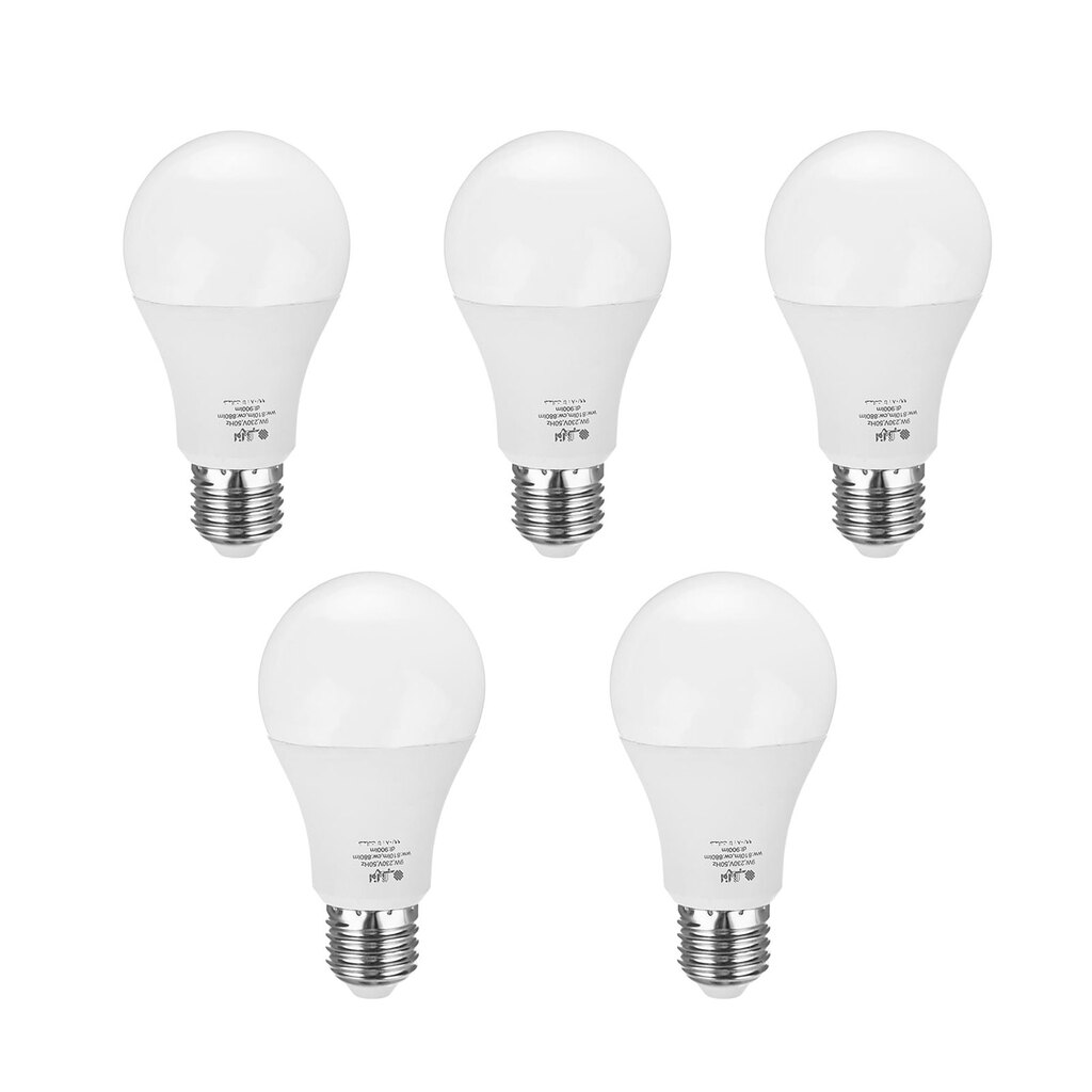 لامپ ال ای دی 9 وات حبابی افراتاب پایه E27 مدل AF-B-0901-9W بسته 5 عددی