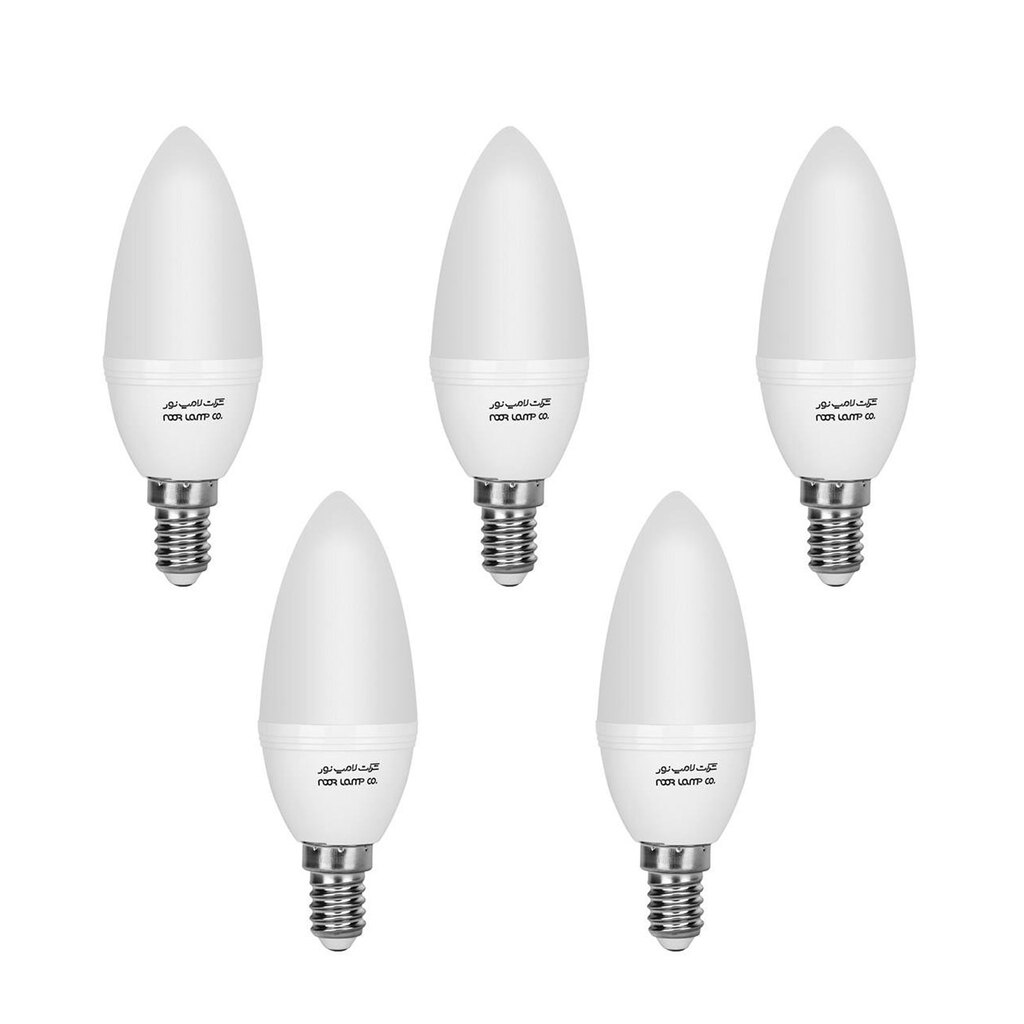 لامپ ال ای دی شمعی مات 6 وات نور سرپیچ E14 بسته 5 عددی