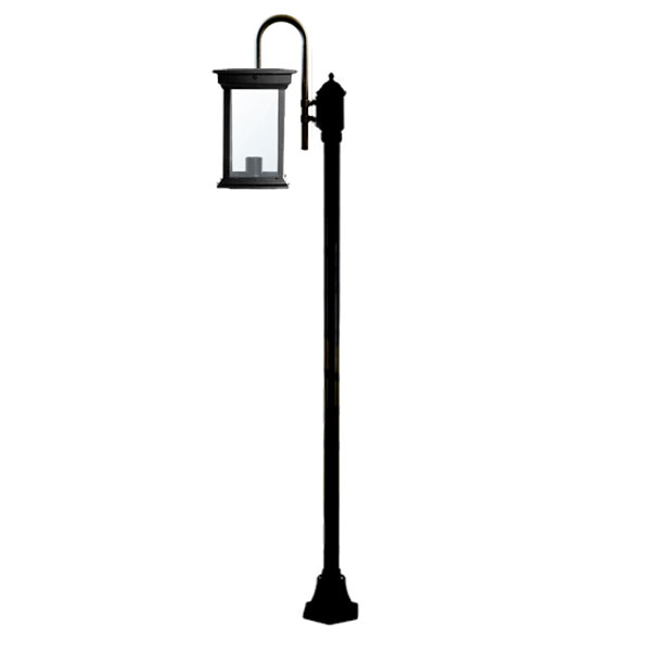 چراغ ایستاده یک شاخه شفق مدل روشان با شیشه ساده کد 1053