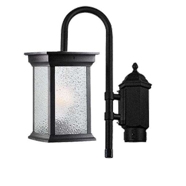 چراغ سرلوله تک شاخه شفق مدل روشان با شیشه الماسی کد 1091