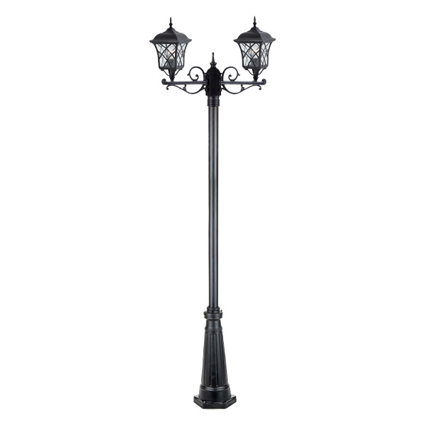 چراغ حیاطی ایستاده دو شعله شفق مدل پاسارگاد کد 8429
