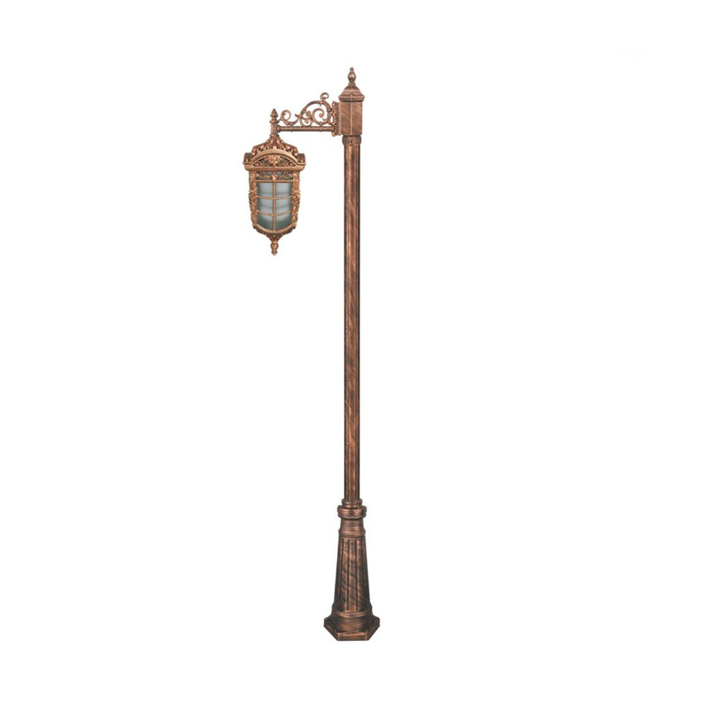 چراغ تکشاخه حیاطی و پارکی تکشیدفام مدل پادرا کد 91200-15-8915