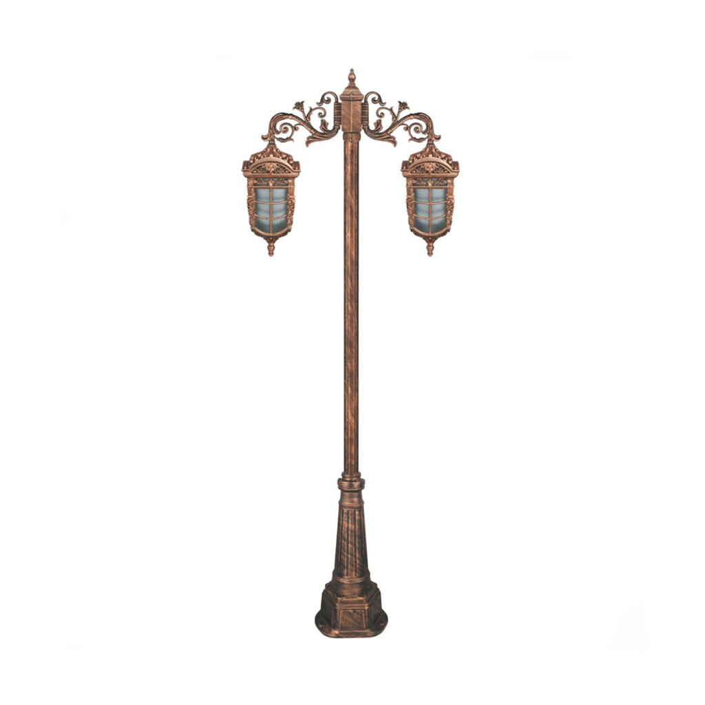 چراغ دوشاخه حیاطی و پارکی تکشیدفام مدل پادرا کد 91215-15-8924