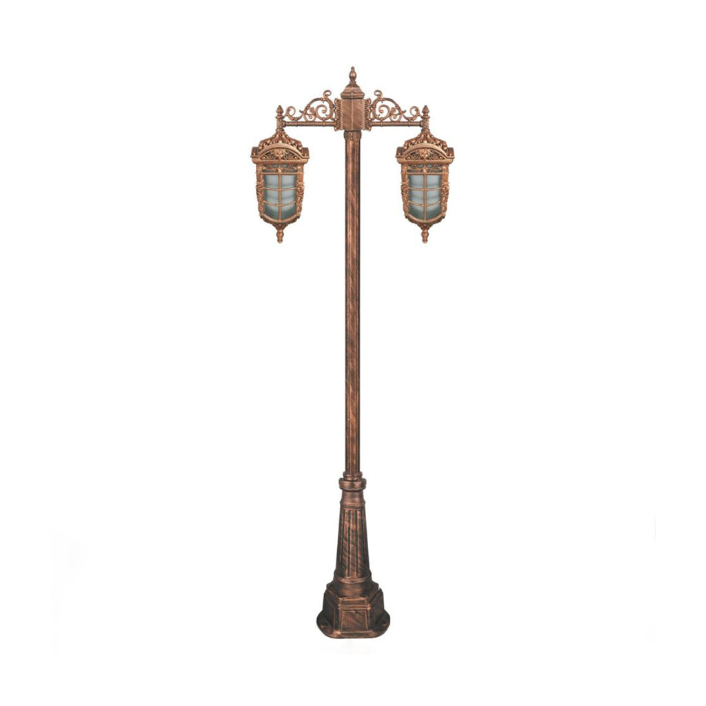 چراغ دوشاخه حیاطی و پارکی تکشیدفام مدل پادرا کد 91215-15-8925