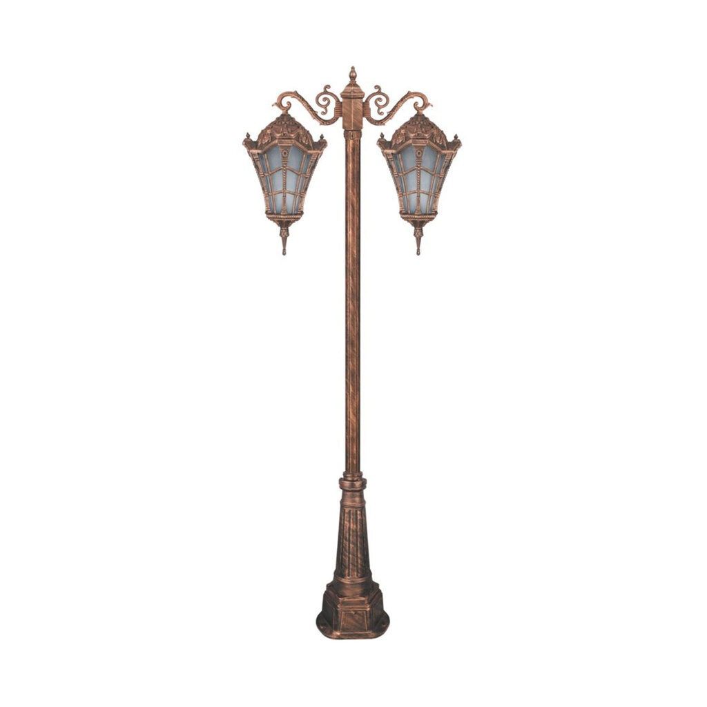 چراغ دوشاخه حیاطی و پارکی تکشیدفام مدل وستا کد 91215-15-8622