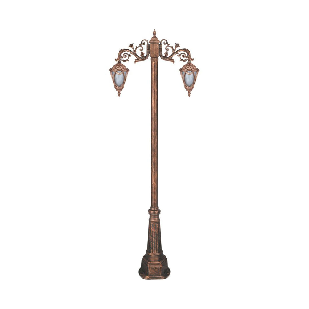 چراغ دوشاخه حیاطی و پارکی تکشیدفام مدل مهرگان کد 91215-15-8724