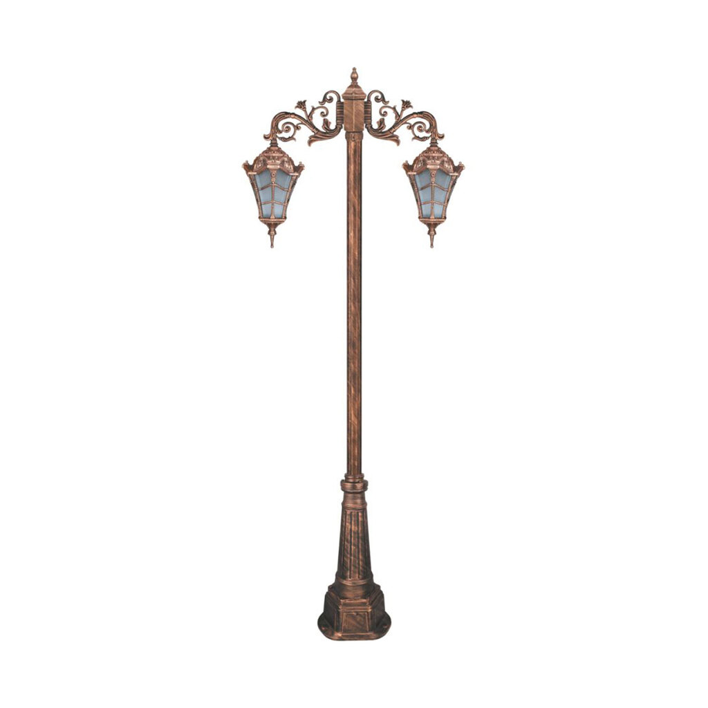 چراغ دوشاخه حیاطی و پارکی تکشیدفام مدل وستا کوچک کد 91215-15-8824