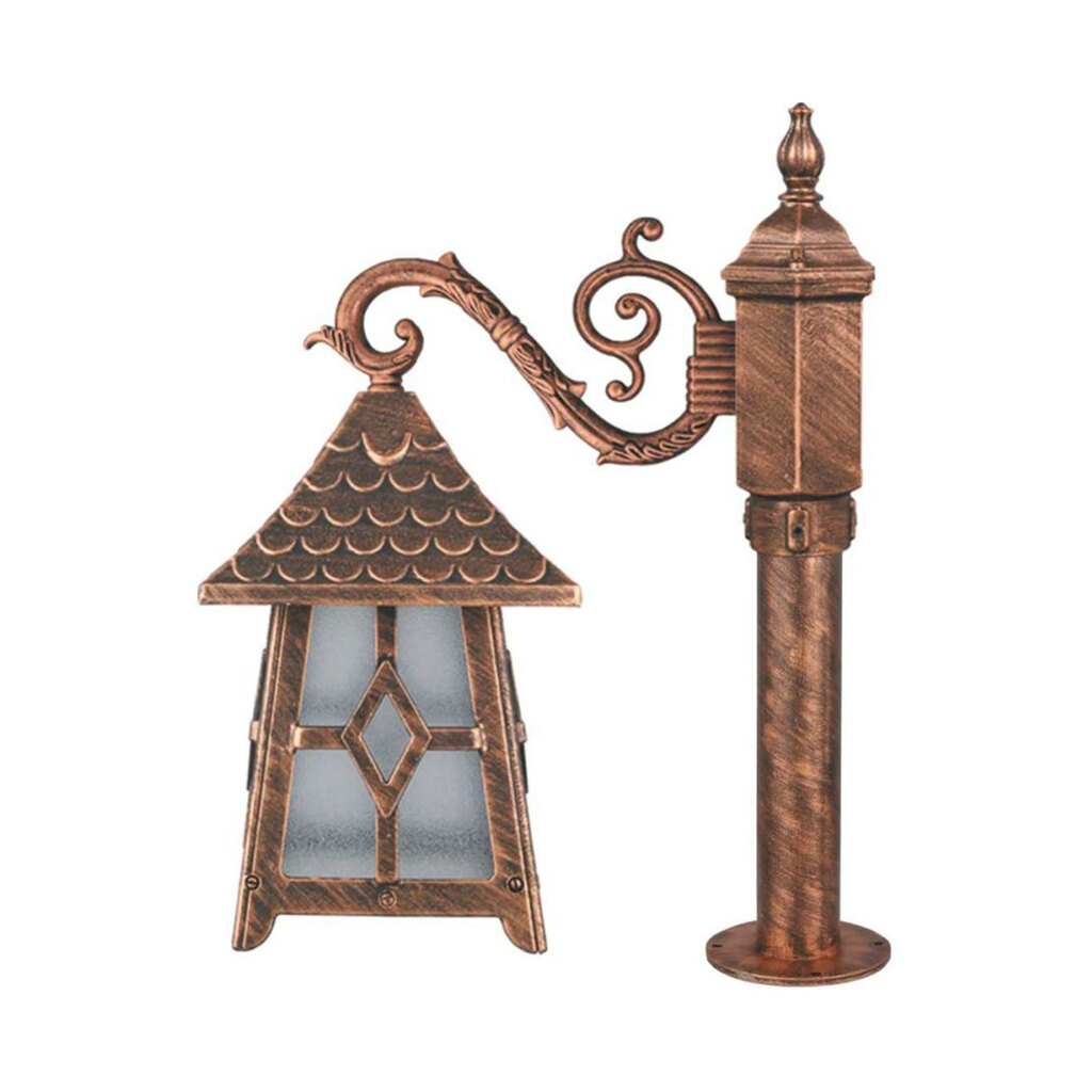 چراغ چمنی حیاطی و پارکی تکشیدفام مدل کلبه کد 9230-8312