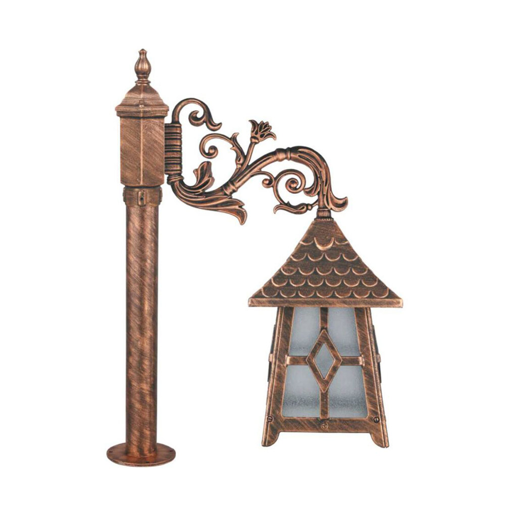 چراغ چمنی حیاطی و پارکی تکشیدفام مدل کلبه کد 9230-8314