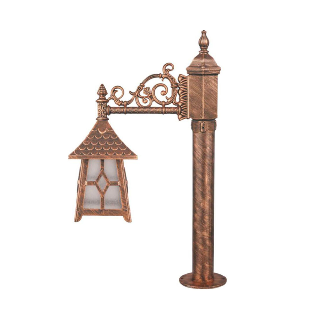 چراغ چمنی حیاطی و پارکی تکشیدفام مدل کلبه کد 9230-8315