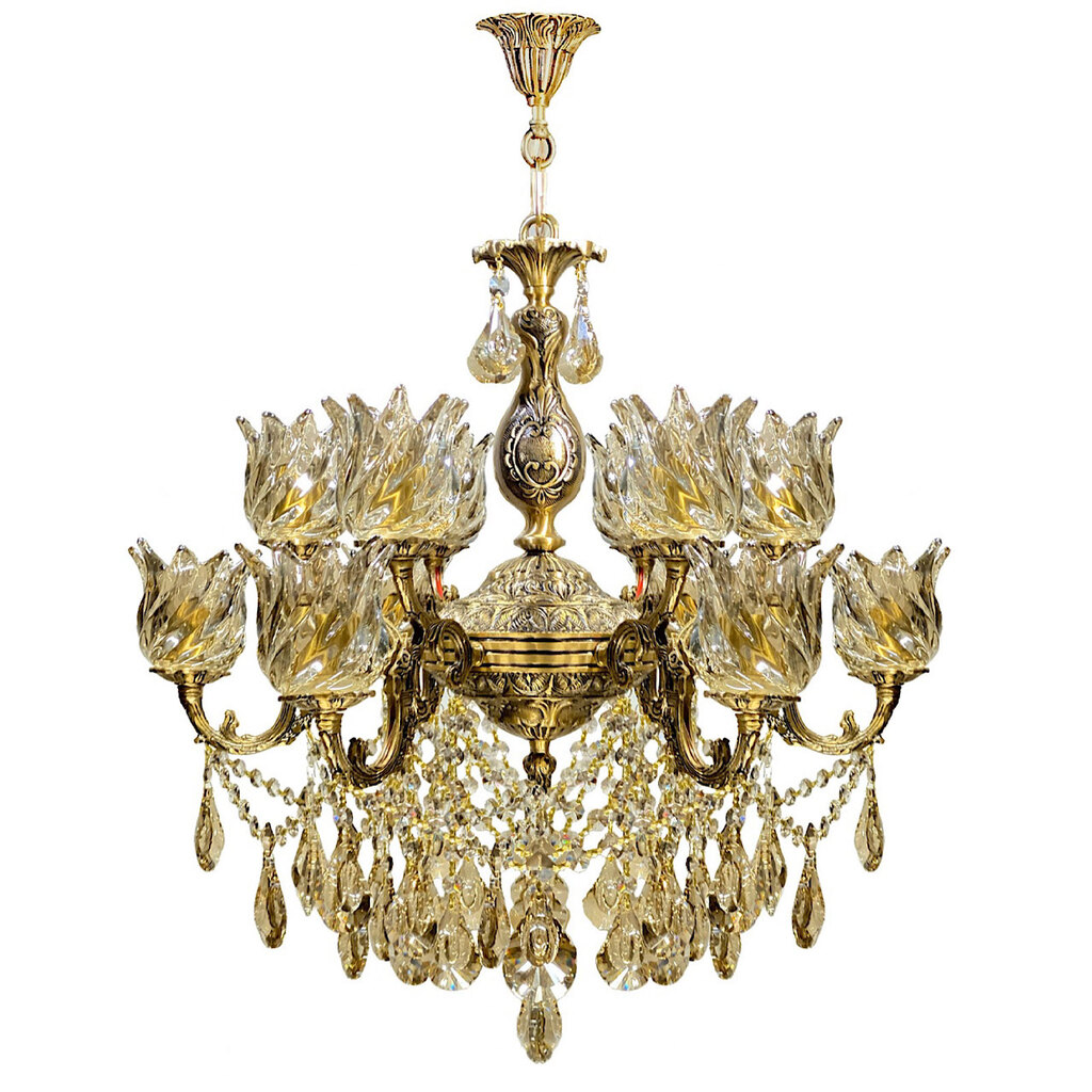 لوستر 12 شعله چشمه نور کد C2821/6+6-BO