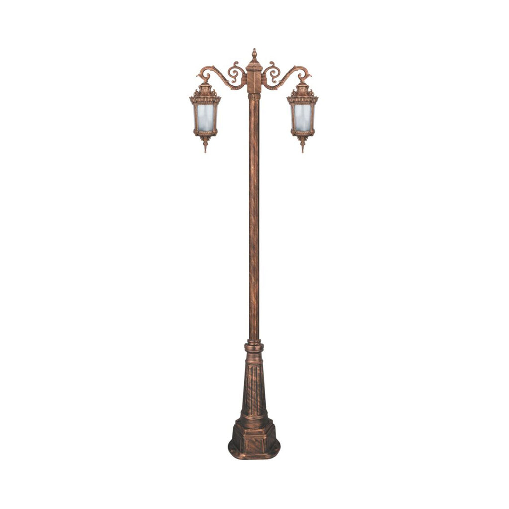 چراغ دوشاخه حیاطی و پارکی تکشیدفام مدل روبینا کد 91215-15-8422