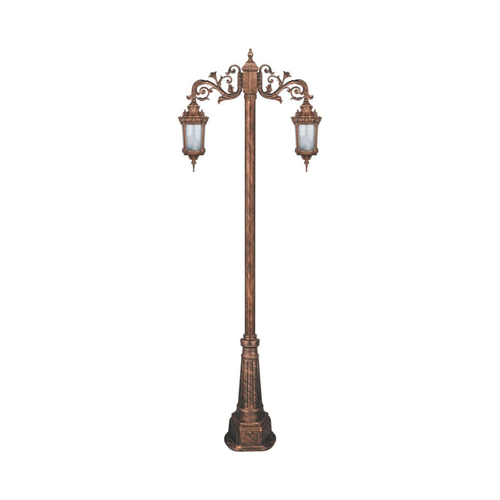 چراغ دوشاخه حیاطی و پارکی تکشیدفام مدل روبینا کد 91215-15-8424