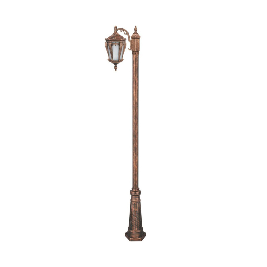 چراغ تکشاخه حیاطی و پارکی تکشیدفام مدل پالیز کد 91200-15-8511